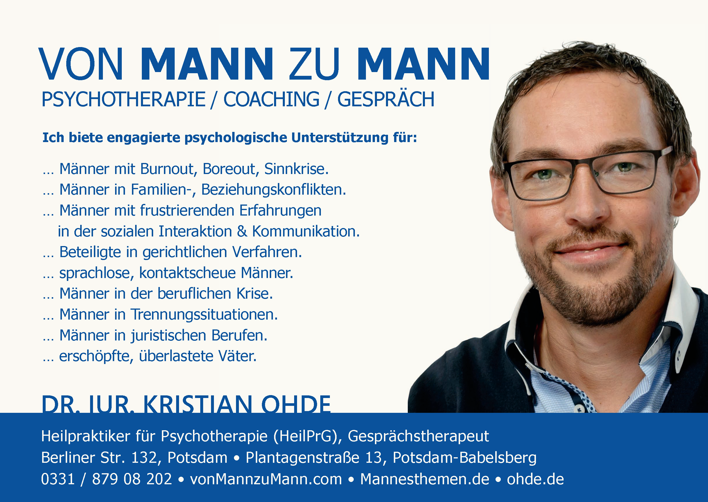 Angebot Gesprächstherapie Coaching Potsdam 